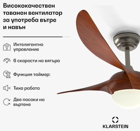 Blumfeldt Вентилатор за таван Monteverde с димируемо осветление