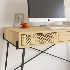 Работна маса от дъб 60x110 cm Ecrin - Marckeric