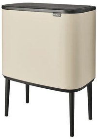 Кош за боклук Brabantia Bo Touch 1005550, 3x11 л, Плавно и безшумно отваряне, Голям отвор, Бежов