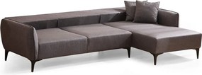 Тъмно сив ъглов диван , десен ъгъл Belissimo – Balcab Home