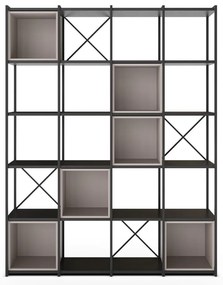 Черно-кремава библиотека 140x179 cm Anya – Marckeric