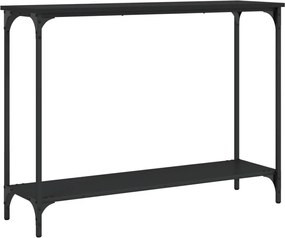 Конзолна маса, черна, 101x30,5x75 см, инженерно дърво