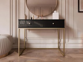 Тоалетка Esipix-Черно-черно гланцирано чекмедже