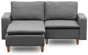 Сив ъглов диван (ляв ъгъл) Lungo – Balcab Home