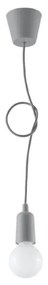 Сива висяща лампа ø 5 cm Rene - Sollux