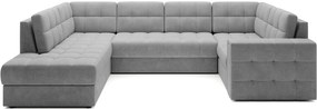 Ъглов диван Bale U-Сиво-Ляв