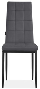 Антрацит кадифени трапезни столове в комплект от 2 бр. Becca – Støraa