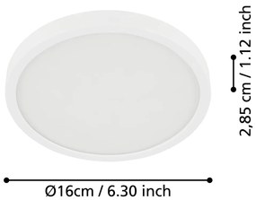 Бяло LED осветително тяло за таван FUEVA 5 – EGLO