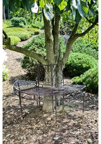 Черна метална градинска пейка Narvi - Garden Pleasure