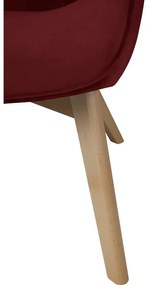 Червено кадифено кресло Niko – Ropez