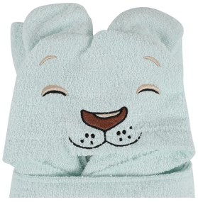 Памучена детска хавлия в цвят мента размер 1-2 години Aslan – Foutastic