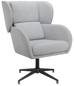 Светлосиво кадифено кресло Vanessa – Støraa