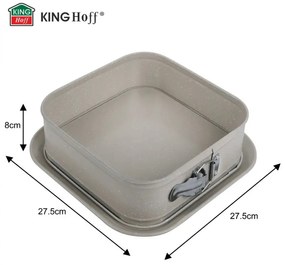 Форма за печене с падащо дъно Kinghoff KH 1977, 27.5 см, Мраморно покритие, Бежов