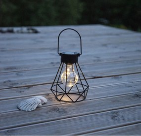 Черен LED фенер, височина 15,5 cm Eddy - Star Trading