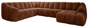 Теракотен ъглов диван (ляв ъгъл/U форма) Shell – Miuform