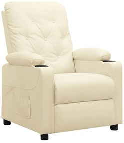 3093500 vidaXL Изправящ стол, кремав, изкуствена кожа