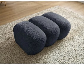 Тъмносива табуретка от прежда с примки от букле Hippolyte – Bobochic Paris