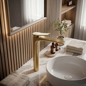 Смесител за мивка PREMIUM Rea Vision Brush Gold High