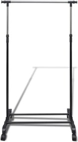 50259 vidaXL Регулируема стойка за дрехи, 4 Колела, 1 релса