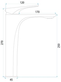 Смесител за мивка Rea Joe Brush Gold High