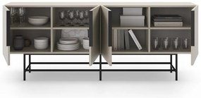 Кремав нисък скрин 200x77,5 cm Eldia – Marckeric