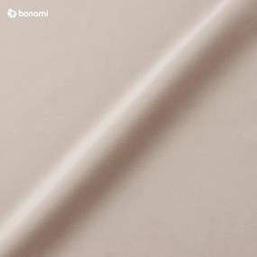 Бяло/кремаво двойно легло 140x200 cm тапицирано без ламелно дъно Leira – Meise Möbel