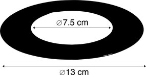 Комплект от 6 покривни пръстена от неръждаема стомана за вградени прожектори 7,5 - 13 см - Spacer