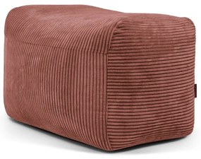 Пуф от рипсено кадифе в тухлен цвят Plus 70 Lounge – SLOWDOWN