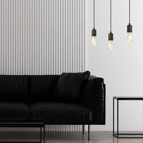 Черно висящо осветително тяло Leon - LAMKUR