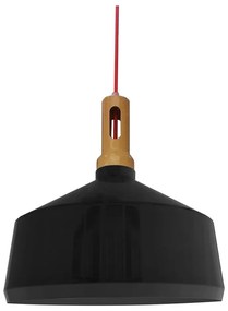 Черна висяща лампа с метален абажур ø 26 cm Robinson - Candellux Lighting