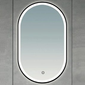 Brilagi-LED Огледало за баня CANZO LED/25W/230V 50x80 cm черно IP44 CRI 90 дим.+CCT