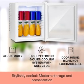 Klarstein Brooklyn 24, мини хладилник, със стъклена врата, LED осветление, рафтове