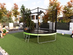 Градински батут за деца, защитна мрежа, стабилна конструкция 8FT Ø 252 cm