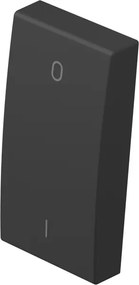 TEM Лицев панел двуполюсен ключ 1М и символ "1-0", цвят Черен мат, Modul - TM15SB