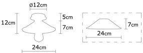 Осветително тяло за таван бронзово с метален абажур ø 24 cm Berceste – Opviq lights