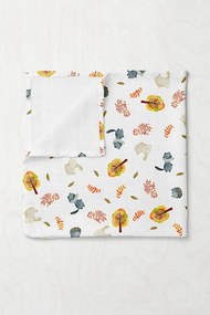 Бяло муселиново бебешко одеяло 75x100 cm Forest – Mijolnir