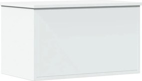 Кутия за съхранение, бяла, 60x35x35 см, инженерна дървесина