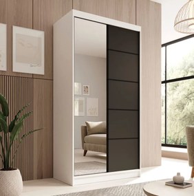 Гардероб Flux 100 плъзгащ се-Leuko-Мауро