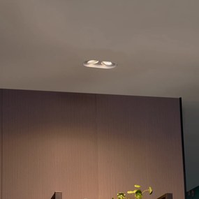 Кръгъл вграден прожектор бял GU10 50mm 2-светлина - Hubs