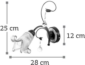 Аплик за стена InLight 43348-Bronze