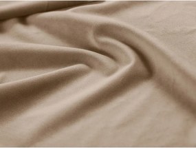 Светлокафяво единично легло 90x200 cm тапицирано с място за съхранение с включена подматрачна рамка Phaedra – Micadoni