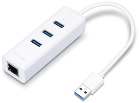 Мрежови адаптер TP-Link UE330 USB 3.0 3-Port Hub & Gigabit Ethernet