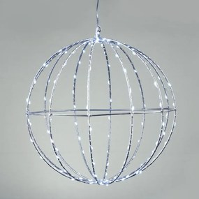Декоративен LED 3D Silver Ball-Diameter: 30 см-Cool White