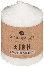 Свещ без аромат atmosphera Many, Кръгла, 7x9 см, Бяла