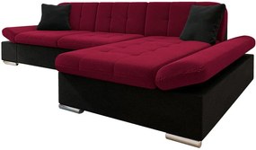 Ъглов диван Malwi-Right-Red-Black