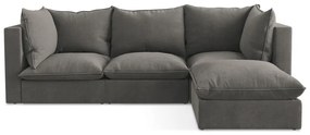 Тъмносив ъглов диван (десен ъгъл) Manao – Makamii