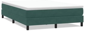 3315876 vidaXL Боксспринг легло без матрак, тъмнозелено, 140x220 см, кадифе
