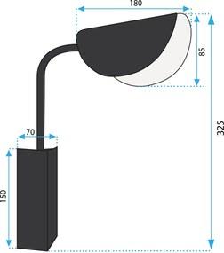 Аплик LED APP1262-1W Black