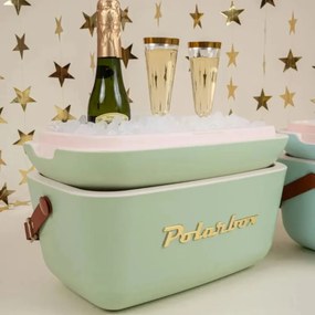 Хладилна чанта Polarbox Gold, 20 литра, AIRPOP полистирол, 5-15C до 24 часа, Зелен/Златист