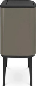 Кош за боклук Brabantia Bo Touch 651113, 11+23 л, Плавно и безшумно отваряне, Голям отвор, Сив